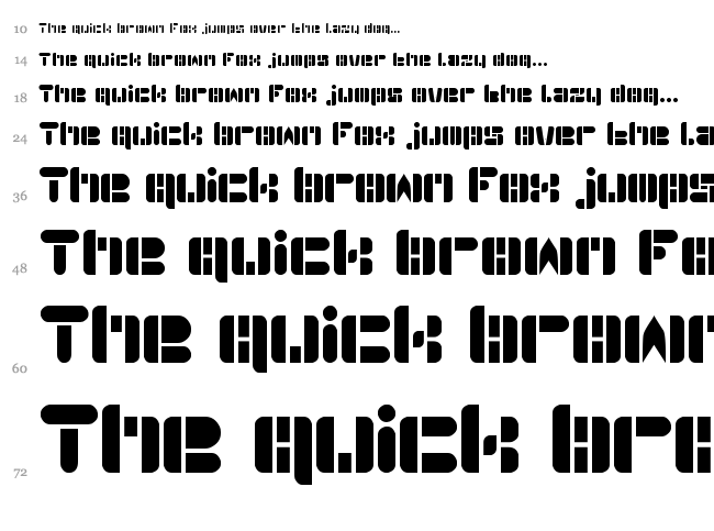 Auto Bots font waterfall